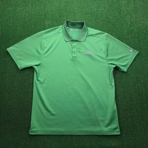 Under Armour Polo Shirt Mens Large Green HeatGear Golf Performance Whitmoor CC